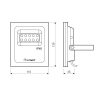 Светодиодный прожектор AR-FLAT-ARCHITECT-10W-220V Day (Grey, 50×70 deg) (ARL, Закрытый)