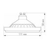 Лампа AR111-UNIT-GU10-15W-DIM Warm3000 (WH, 120 deg, 230V) (ARL, Металл)