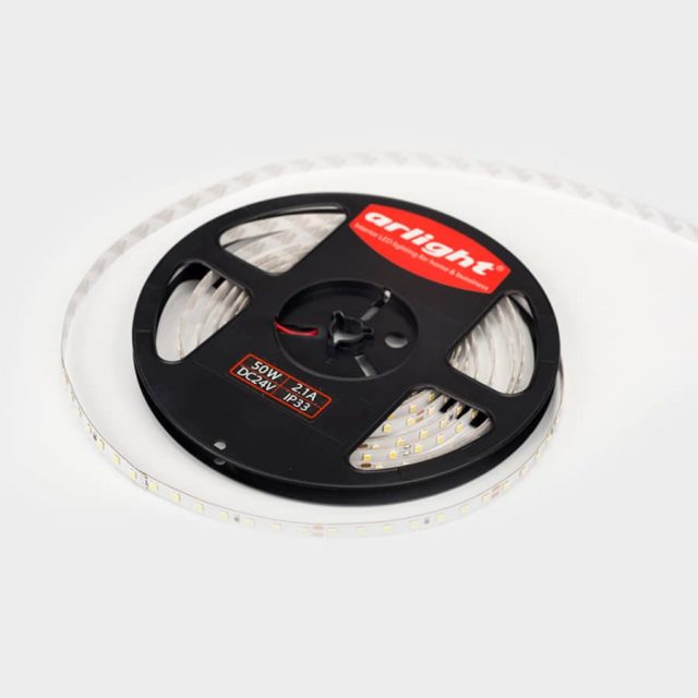 Лента RT 2-5000 24V White6000 1.6x (2835, 490 LED, PRO) (ARL, 10 Вт/м, IP20)