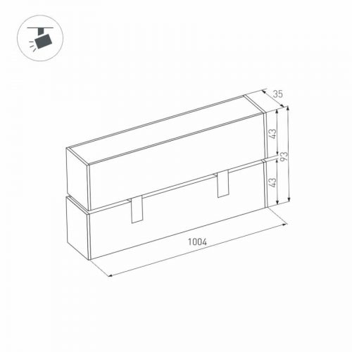 Светильник MAG-FLAT-FOLD-45-S1005-30W Day4000 (BK, 100 deg, 24V) (ARL, IP20 Металл, 3 года)