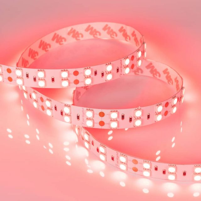 Лента RT 2-5000 24V Red 2×2 (5060, 600 LED, LUX) (ARL, 26 Вт/м, IP20)