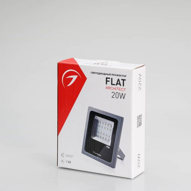 Светодиодный прожектор AR-FLG-FLAT-ARCHITECT-20W-220V White 50×70 deg (ARL, Закрытый)