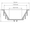Профиль с экраном ALU-POWER-RW80F-2000ANOD+CLEAR-P (ARL, Алюминий)