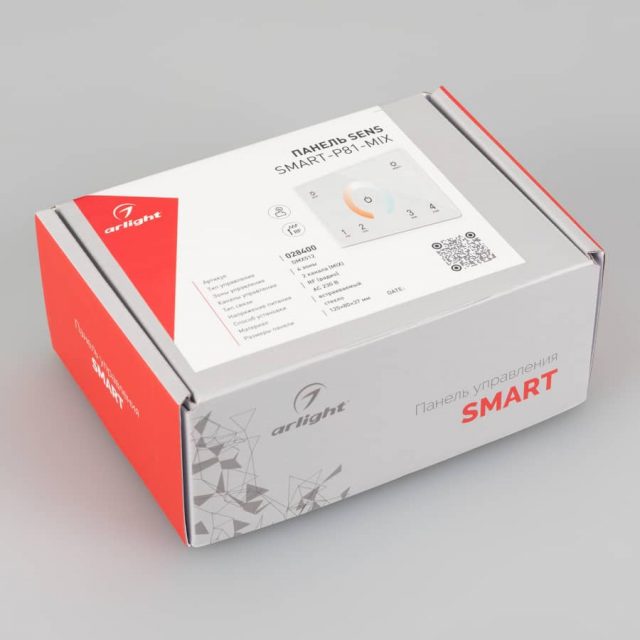 Панель Sens SMART-P81-MIX White (230V, 4 зоны, 2.4G) (ARL, IP20 Пластик, 5 лет)