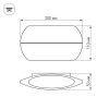 Светильник SP-Wall-200WH-Vase-12W Warm White (ARL, IP54 Металл, 3 года)