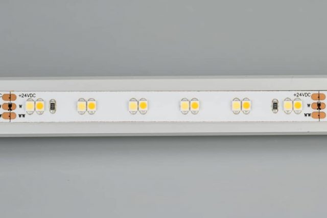 Лента RT 6-5000 24V White-MIX 2x (3528, 120 LED/m, LUX) (ARL, 9.6 Вт/м, IP20)