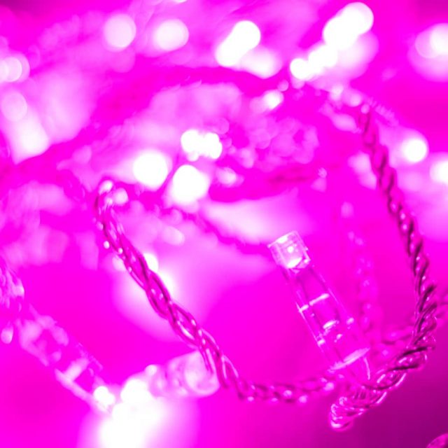 Светодиодная гирлянда ARD-STRING-CLASSIC-10000-CLEAR-100LED-STD PINK (230V, 7W) (ARDCL, IP65)