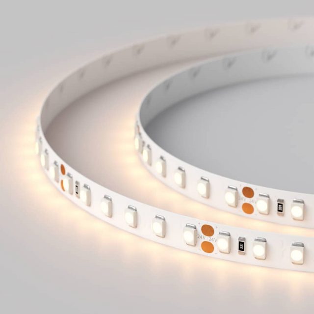 Лента RT 2-5000 24V Warm2700 2x (3528, 600 LED, LUX) (ARL, 9.6 Вт/м, IP20)