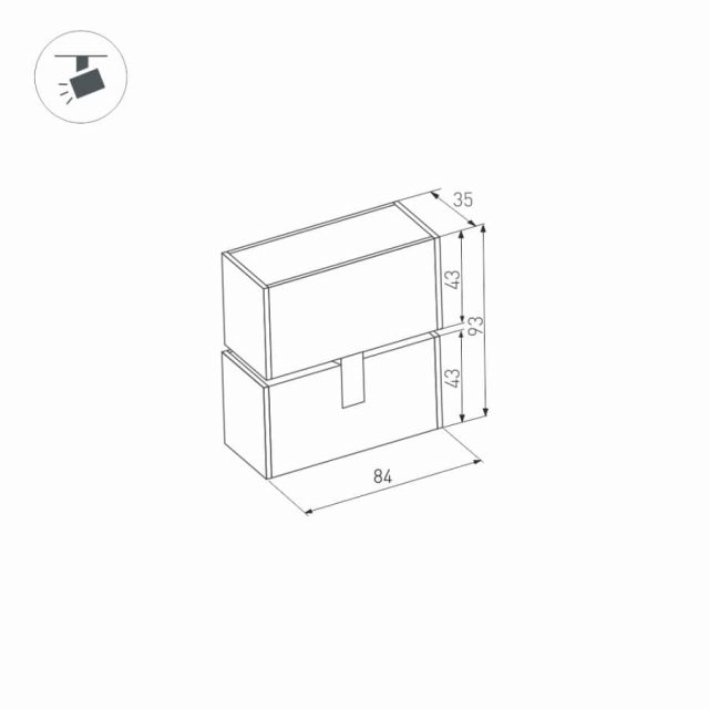 Светильник MAG-LASER-FOLD-45-S84-3W Day4000 (BK, 15 deg, 24V) (ARL, IP20 Металл, 3 года)