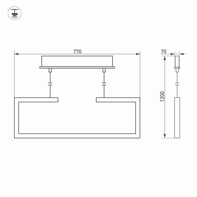 Светильник SP-MARQUO-S770x70-20W Warm3000 (WH, 120 deg) (ARL, IP20 Металл, 3 года)