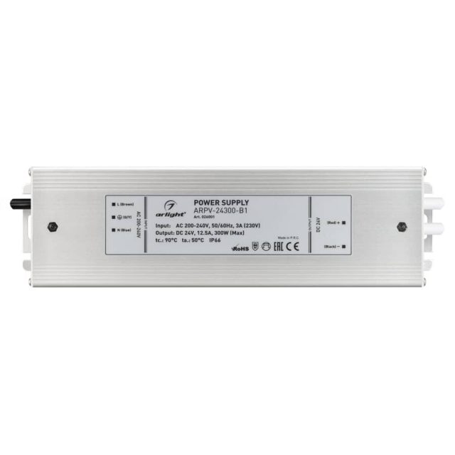 Блок питания ARPV-24300-B1 (24V, 12.5A, 300W) (ARL, IP67 Металл, 3 года)