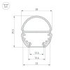 Профиль TOP-OVAL-2000 ANOD (K13, P15) (ARL, Алюминий)
