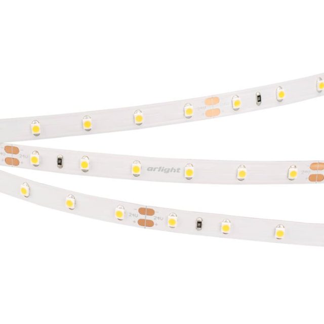 Лента RT 2-5000 24V White6000 (3528, 300 LED, LUX) (ARL, 4.8 Вт/м, IP20)