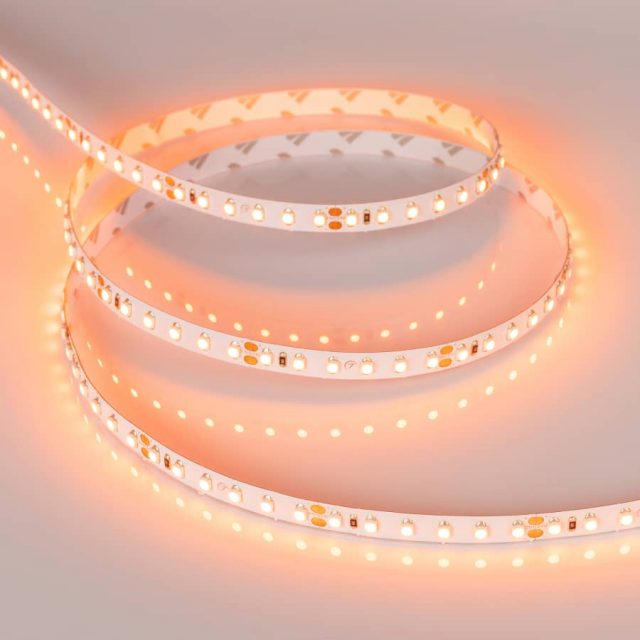 Лента RT 2-5000 24V Orange 2x (3528, 600 LED, LUX) (ARL, 9.6 Вт/м, IP20)