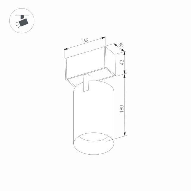 Светильник MAG-SPOT-45-R65-18W Day4000 (BK, 36 deg, 24V) (ARL, IP20 Металл, 3 года)