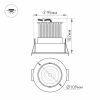 Светодиодный светильник LTD-95WH 9W Day White 45deg (ARL, IP40 Металл, 3 года)