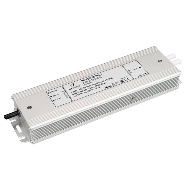 Блок питания ARPV-12250-B (12V, 20.8A, 250W) (ARL, IP67 Металл, 3 года)