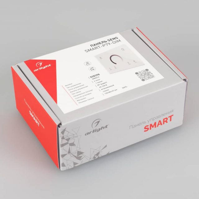 Панель Sens SMART-P79-DIM White (230V, 4 зоны, 2.4G) (ARL, IP20 Пластик, 5 лет)