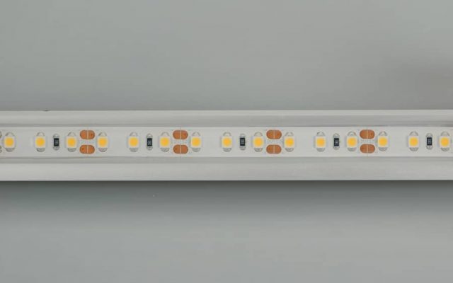 Лента RTW 2-5000PGS 12V Cool 2x (3528, 600 LED, LUX) (ARL, 9.6 Вт/м, IP67)