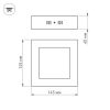 Светильник SP-S145x145-9W Day White (ARL, IP20 Металл, 3 года)