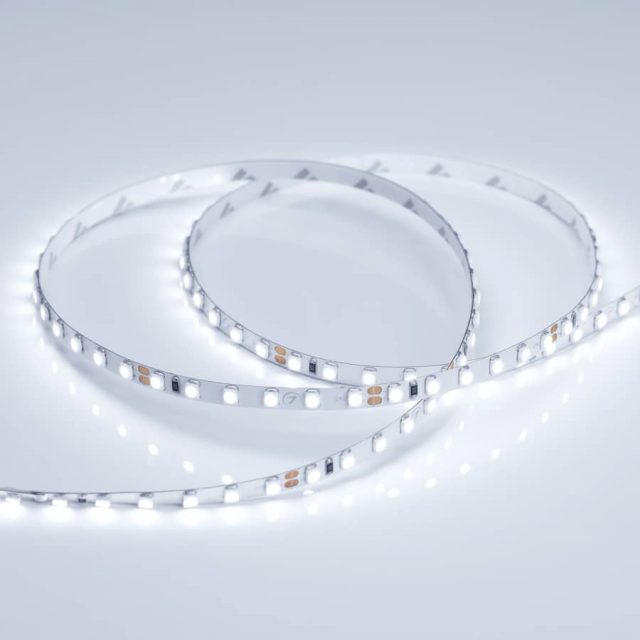 Лента RT 2-5000 24V Cool 8K 5mm 2x (3528, 600 LED, LUX) (ARL, 9.6 Вт/м, IP20)