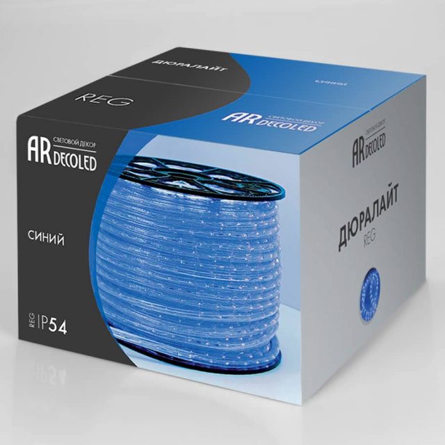 Дюралайт ARD-REG-LIVE Blue (220V, 24 LED/m, 100m) (ARDCL, Закрытый)