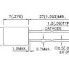 Светодиод ARL-2507UWC-1.2cd (ARL, 2×5мм)