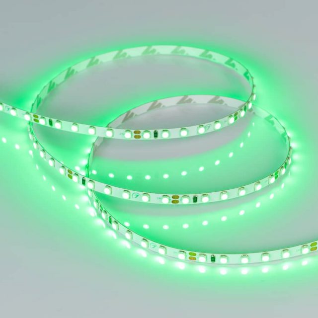 Лента RT 2-5000 24V Green 5mm 2x (3528, 600 LED, LUX) (ARL, 9.6 Вт/м, IP20)