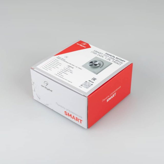 Панель SMART-P37-DIM-IN White (230V, 1.5A, TRIAC, Rotary, 2.4G) (ARL, IP20 Пластик, 5 лет)