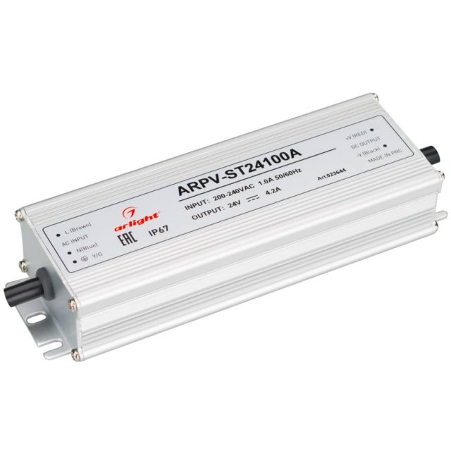 Блок питания ARPV-ST24100-A (24V, 4.2A, 100W) (ARL, IP67 Металл, 3 года)