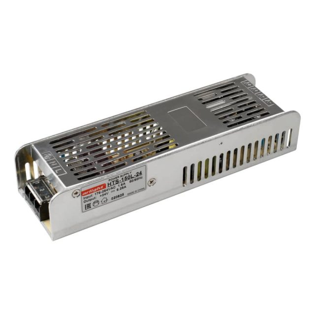 Блок питания HTS-150L-24 (24V, 6.25A, 150W) (ARL, IP20 Сетка, 3 года)