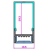 Экран ARH-WIDE-(B)-H20-2000 RCT Clear-PM (ARL, Пластик)
