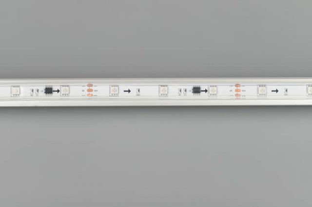Лента SPI-5000P-5060-30 12V Cx3 RGB (12mm, 7.2W/m, IP66) (ARL, Закрытый, IP66)