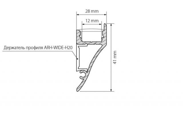 Профиль ARH-CON-2000 ANOD (ARL, Алюминий)