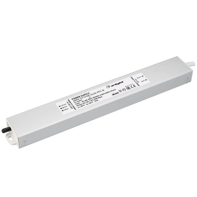 Блок питания ARPV-ST12100-SLIM-PFC-B (12V, 7.9A, 95W) (ARL, IP67 Металл, 3 года)