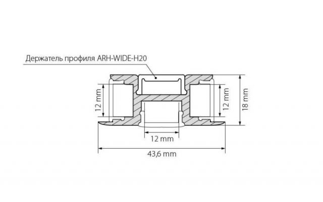 Профиль ARH-TRI-D-2000 ANOD (ARL, Алюминий)