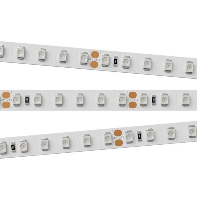 Лента RT 2-5000 24V Blue 2x (3528, 600 LED, LUX) (ARL, 9.6 Вт/м, IP20)