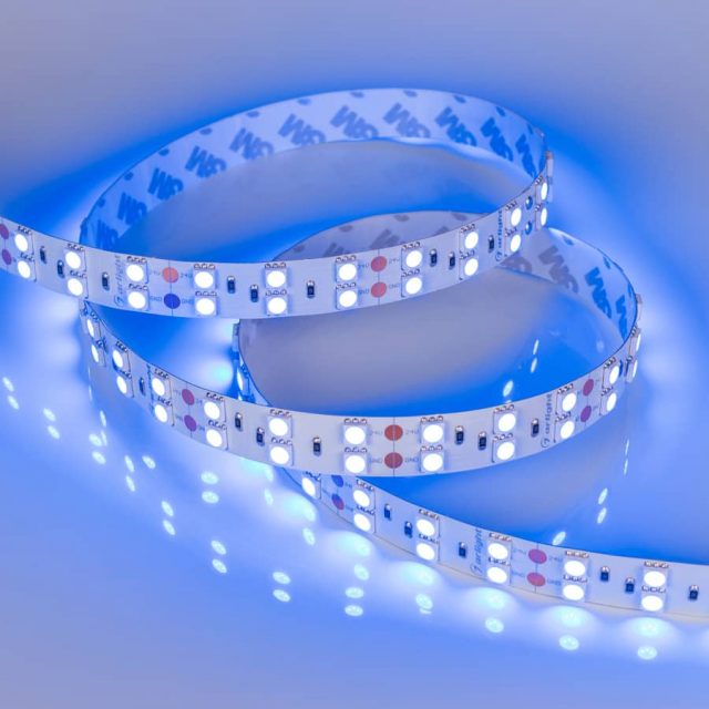 Лента RT 2-5000 24V Blue 2×2 (5060, 600 LED, LUX) (ARL, 28.8 Вт/м, IP20)