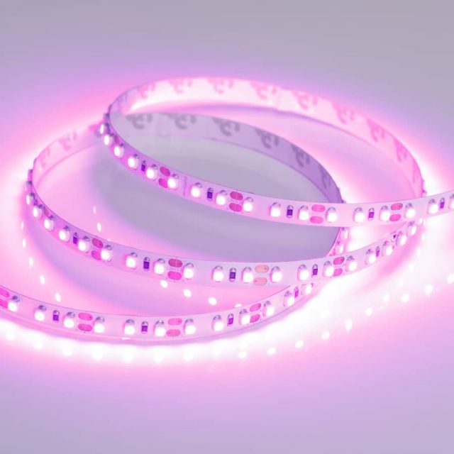 Лента RT 2-5000 12V Pink 2X (3528, 600 LED, LUX) (ARL, 9.6 Вт/м, IP20)