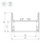 Профиль SL-LINE-5035-2000 ANOD (ARL, Алюминий)