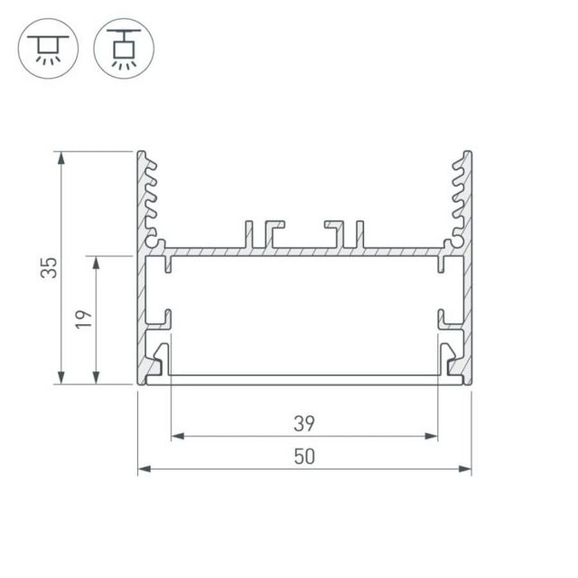 Угол SL-LINE-5035 внутренний (ARL, Металл)