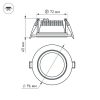 Светодиодная панель LT-R96WH 6W Warm White 120deg (ARL, IP40 Металл, 3 года)