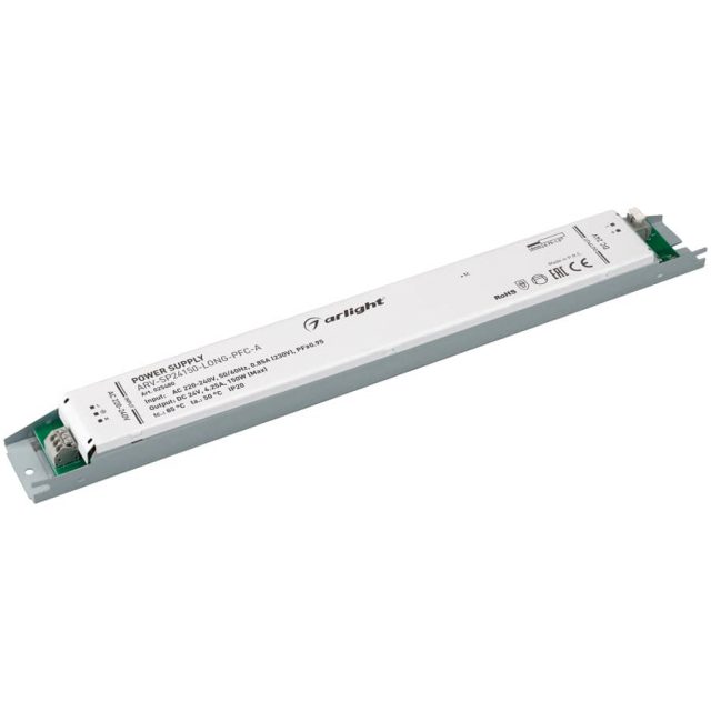 Блок питания ARV-SP24150-LONG-PFC-A (24V, 6.25A, 150W) (ARL, IP20 Металл, 5 лет)