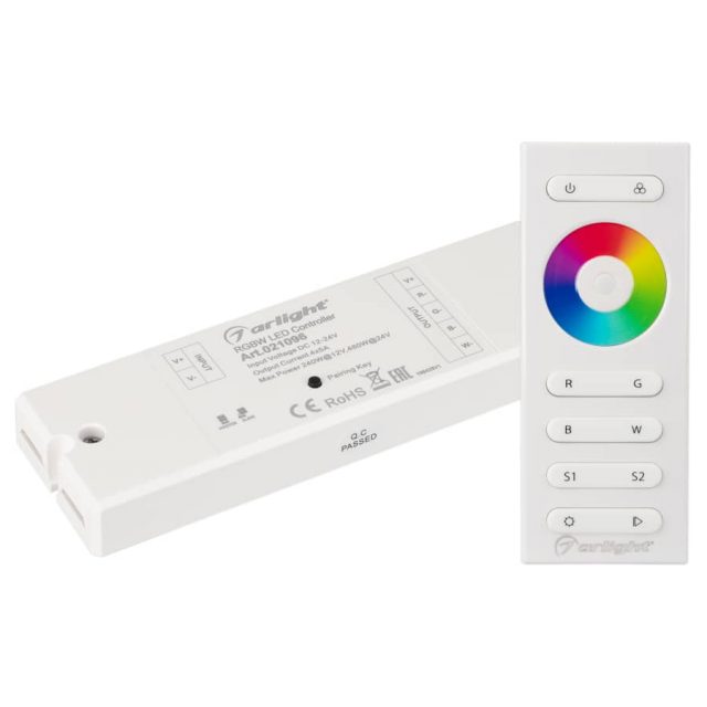 Контроллер SR-2839W White (12-24 В,240-480 Вт,RGBW,ПДУ сенсор)) (ARL, IP20 Пластик, 1 год)