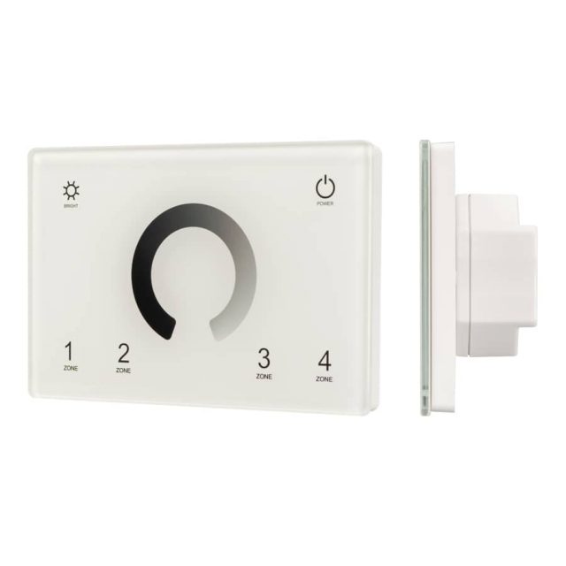 Панель Sens SMART-P79-DIM White (230V, 4 зоны, 2.4G) (ARL, IP20 Пластик, 5 лет)