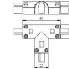 Соединитель тройной ARL-CLEAR-Mini-2×90 (16x8mm) (ARL, Металл)