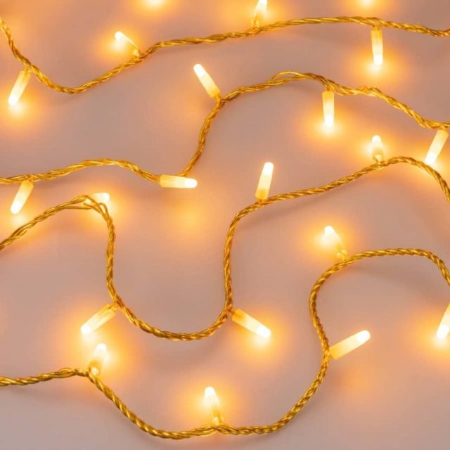 Светодиодная гирлянда ARD-STRING-CLASSIC-10000-YELLOW-100LED-MILK-STD Yellow (230V, 7W) (ARDCL, IP65)