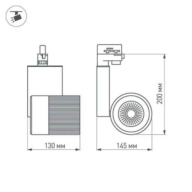 Светодиодный светильник LGD-2238SB-15W Day White 24deg (ARL, IP20 Металл, 3 года)