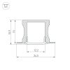 Профиль с экраном ALU-SLIM-H15-F-2000 ANOD+FROST (ARL, Алюминий)