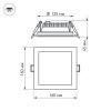 Светодиодная панель LT-S160x160WH 12W Warm White 120deg (ARL, IP40 Металл, 3 года)